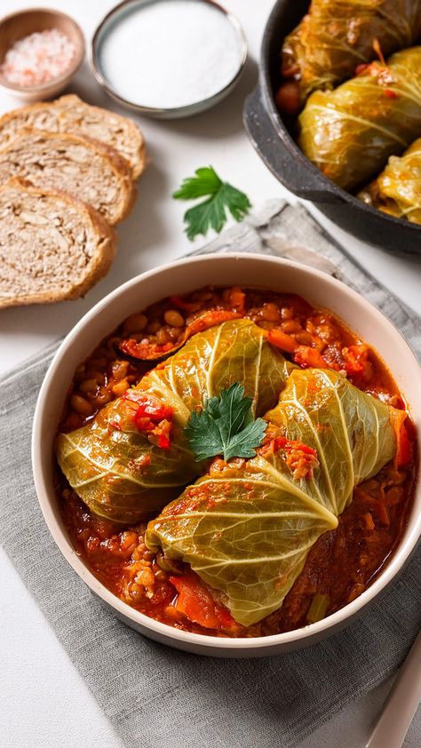 Veggie Stuffed Cabbage Rolls, Vegetarian Stuffed Cabbage Recipes, Healthy Stuffed Cabbage Rolls, Lentil Cabbage Rolls, Vegetarian Stuffed Cabbage, Vegetarian Cabbage Rolls, Vegan Cabbage Rolls, Healthy Main Course, Beef Olives