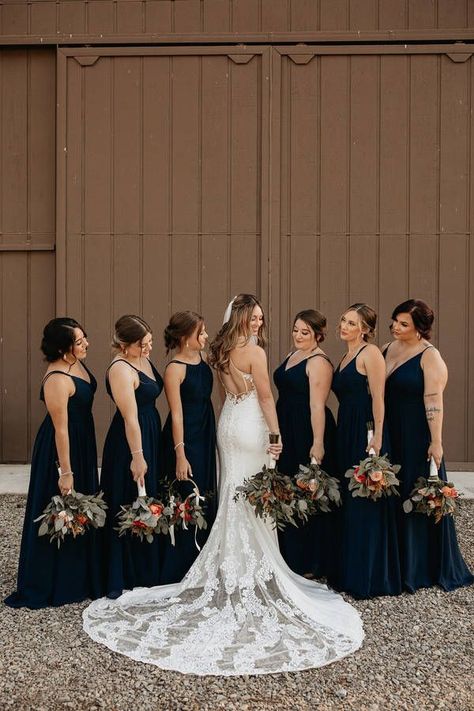 Velvet Navy Bridesmaid Dress, Copper And Navy Bridesmaid Dresses, Bridesmaid Dark Blue Dresses, Blue And Black Bridesmaid Dresses, Navy Blue Bridesmaid Dresses Fall, Fall Bridesmaid Dresses Blue, Blue Fall Bridesmaid Dresses, Dark Teal Bridesmaid Dresses Fall, Blue Bridesmaid Dresses Fall Wedding