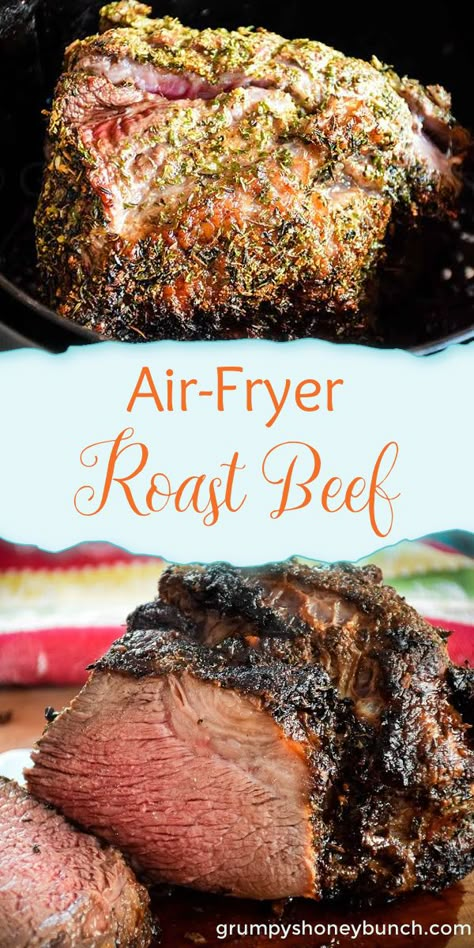 Air Fryer Roast Beef, Beef Shoulder Roast, Air Fryer Roast, Cooking Roast Beef, Sirloin Roast, Cooking A Roast, Air Fryer Oven Recipes, Air Fry Recipes, Roast Beef Recipes