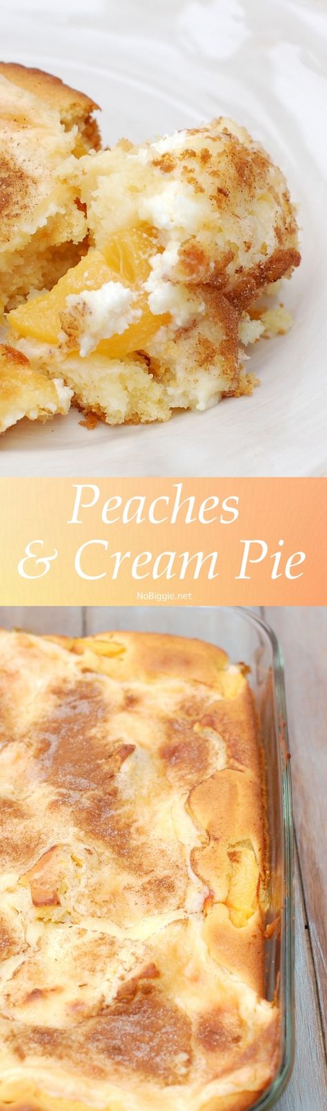 peaches and cream pie | NoBiggie.net Peach Stuff, Peaches And Cream Cake, Peaches And Cream Pie, Peach Pies, Peach Desserts, Canned Fruit, Pie Crusts, Cream Pie Recipes, Peaches And Cream