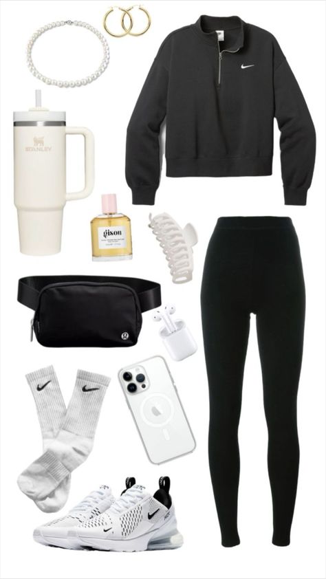 Nike Women Aesthetic, How To Style 270s, Nike Outfit Ideas For Women, Nike 270 Women Outfit Ideas, Nike Fits Women, Athletic Banquet Outfits, Nike 270 Outfit, Nike 270 Women Outfit, Nike Athleisure Outfits