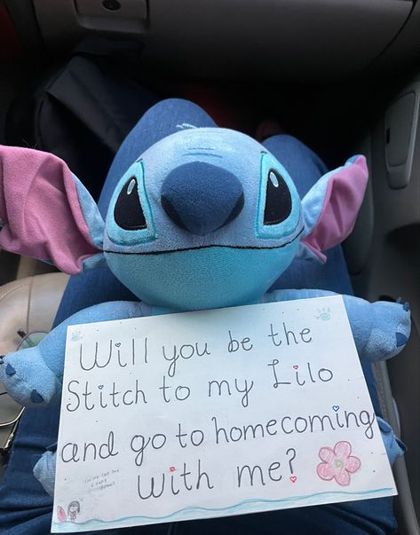 Hoco Proposals Ideas Stitch, Hoco Proposals Ideas Lilo And Stitch, Lilo And Stitch Promposal, Stitch Promposal, Stitch Hoco Proposal, Bluey Hoco Proposal, Lilo And Stitch Hoco Proposal, Stitch Homecoming Proposal, Hello Kitty Homecoming Proposal