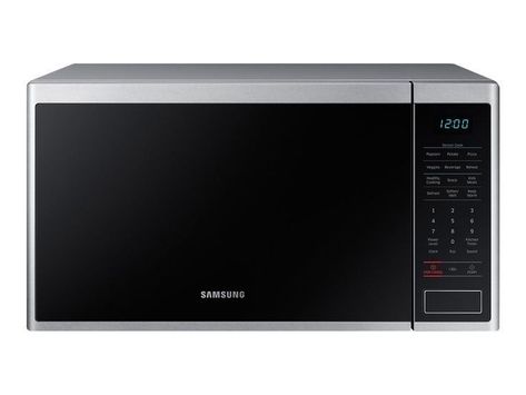 Compact Microwave Oven, Samsung Microwave, Countertop Microwave Oven, Samsung 1, Stainless Steel Microwave, Countertop Microwave, Black Everything, Kitchen Interior Design Modern, Apartment Kitchen