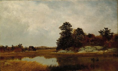 John Frederick Kensett | October in the Marshes | American | The Metropolitan Museum of Art Hudson River School, Fall Wall Art, Farmhouse Art, Vintage Painting, Metropolitan Museum Of Art, Metropolitan Museum, Art Reproductions, Watercolor Paper, Art History