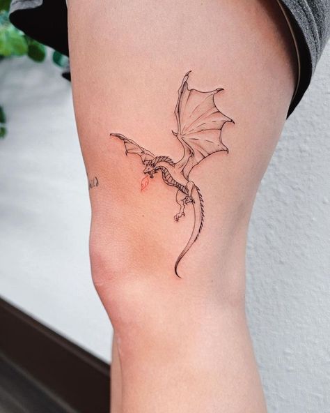 Tattoo Ideas for Female Matching Best Friend Tattoo, Tattoo Ideas For Female, Targaryen Tattoo, 12 Tattoos, Small Dragon Tattoos, Small Dragon, Dragon Tattoo For Women, Fantasy Tattoos, Line Work Tattoo