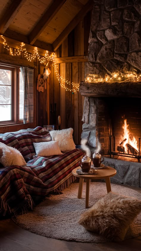 12 Cozy Winter Retreats That Will Make You Want to Hibernate This Season (Grab Your Hot Cocoa!) Couple Cabin Getaway, Romantic Cabin Getaway Ideas, Winter Lodge Aesthetic, Weekend Getaway Aesthetic, Cabin Weekend Ideas, Winter Cabin Getaway, Winter Rest, Romantic Cabin Getaway, Winter Family Vacations