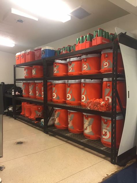 ATR organization for lots of coolers Athletic Training Room Organization, Athletic Training Room, Sports Medicine Aesthetic, Athletic Training Student, Athletic Training Sports Medicine, Sport Management Career, Sports Physical Therapy, Sport Management, Athletic Trainer