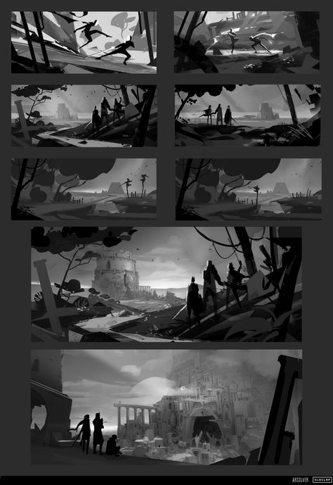 Screen Illustration, Value Painting, Environment Sketch, Environment Painting, Loading Screen, Bg Design, Concept Art Tutorial, Landscape Concept, Concept Art Drawing