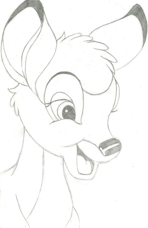 This Is my BESTEST bambi drawing EVAR Isn't he cute ??? I love it anyway =d Specialy his ears and eyes well done ira :'D Please comment Disney Characters Sketches, Easy Pencil Drawings, Princess Sketches, Free Draw, Disney Character Drawings, Tumblr Drawings, Cartoon Drawings Disney, Disney Canvas, Disney Drawings Sketches