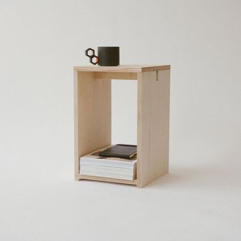 Depart Studio Plywood Bedside Table, Diy Interior Furniture, Wooden Stool Designs, Diy Bedside Table, Plywood Diy, Modular Furniture System, Modern Wood Coffee Table, Plywood Projects, Wood Interior Design