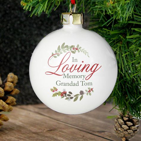 Memory Bauble, Memory Of A Loved One, Personalised Christmas Baubles, Bauble Ornaments, Christmas Tree Baubles, Glass Bauble, Loving Memory, Memorial Keepsakes, Personalized Wine