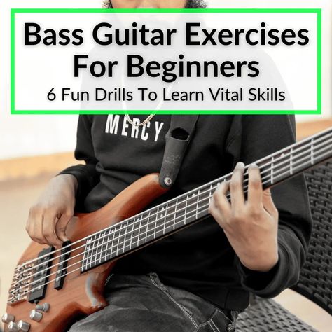 Learn To Play Bass Guitar, Bass Guitar Tutorial Beginner, Beginner Bass Guitar, Bass Guitar Exercises, Bass Guitar Lessons Beginner, Bass Guitar Music, How To Play Bass Guitar, Bass Exercises, Bass Tablature