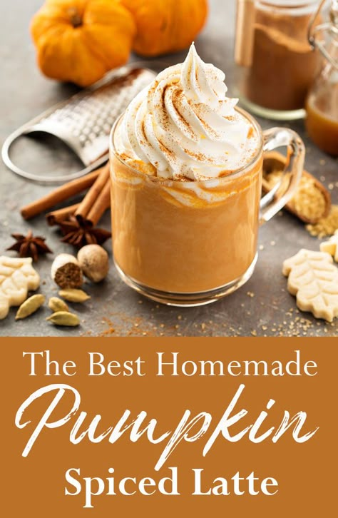 Pumpkin Spice Frappuccino Recipe, Fall Coffee Drinks, Pumpkin Spice Frappuccino, Pumpkin Spice Latte Recipe, Homemade Pumpkin Spice Latte, Pumpkin Spiced Latte, Starbucks Pumpkin Spice Latte, Pumpkin Drinks, Pumpkin Spiced Latte Recipe