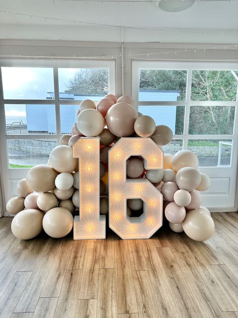 Light up number #lightupnumbers 16 Light Up Numbers, Light Up Numbers, Sweet 16 Birthday Party, 16 Birthday, 16th Birthday Party, Sweet 16 Birthday, Just Peachy, Sweet Sixteen, 16th Birthday