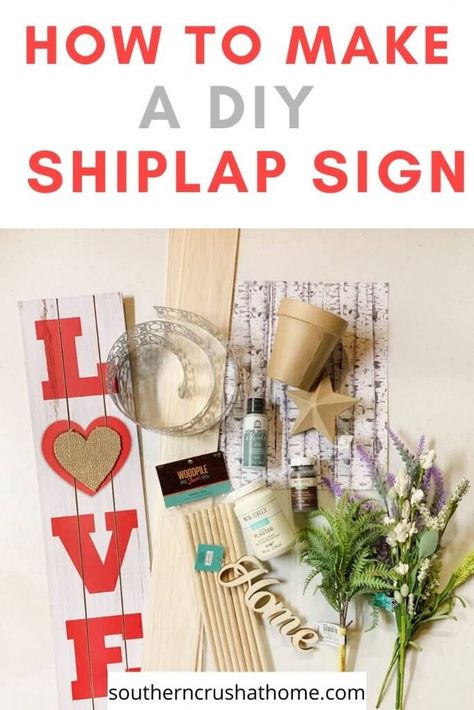 Fake Shiplap, Frame Painting Ideas, Painting Fake Wood, Waverly Chalk Paint, Fake Wood, Shiplap Sign, Random Crafts, Diy Shiplap, Blank Sign