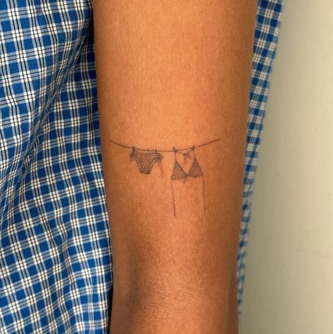 👙 from my most recent flash - - - #stickandpoke #stickandpoketattoo #handpoke #handpoketattoo #tattoo #smalltattoo #daintytattoo… | Instagram Handpoke Tattoo Ideas, Different Tattoo Styles, Fineline Tattoo Ideas, Fashion Tattoos, Funky Tattoos, Fineline Tattoo, Tattoo Aesthetic, Handpoke Tattoo, Petite Tattoos