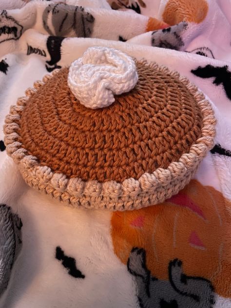 Pumpkin Bucket Hat Crochet, Fruit Beret Crochet, Pumpkin Beret Crochet, Halloween Cookie Crochet, Pumpkin Beret, Crochet Pumpkin Pie, Crochet Pumpkin, Berets, Pumpkin Pie