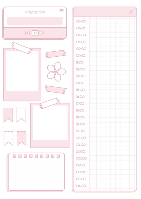 Digital Planner Stickers Pink, Kilonotes Sticker, Goodnotes Template Aesthetic, Kawaii Frame Png, Cute Stickers For Notes, Digital Notes Aesthetic Template, Digital Journaling Ideas, Pink Digital Stickers, Sticker Note Aesthetic