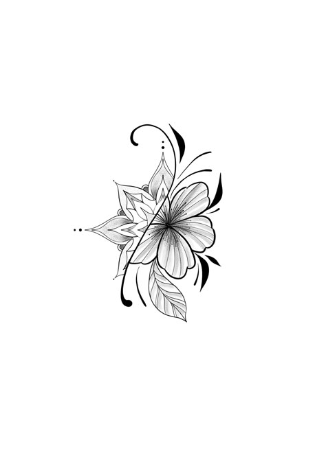 Mendala Tattoo, New Beginning Tattoo, Belly Tattoos, Chic Tattoo, Elbow Tattoos, Nature Art Drawings, Floral Tattoo Design, Line Art Tattoos, Temporary Tattoo Designs