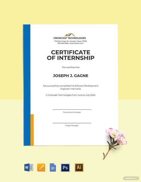 Free Software Internship Certificate Template #AD, , #affiliate, #Software, #Free, #Internship, #Template, #Certificate Internship Certificate Template, Internship Certificate, Software House, Architectural Logo, Certificate Design Template, Annual Report Design, Docs Templates, Report Design, Certificate Design