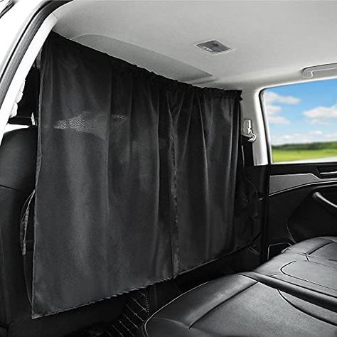 Ovege Car Divider Curtains Sun Shade-Privacy Travel Nap Night Car Camping Detachable Simple Curtain(Black, Back Seat-1pcs), Side Window Sunshades - Amazon Canada Suburban Camping, Camping In The Car, Prius Camper, Car Window Covers, Suv Conversion, Minivan Life, Boat Mobile, A Box Of Sunshine, Camping Jeep