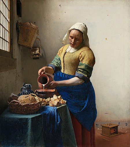 The Milkmaid Vermeer, The Milkmaid, Vermeer Paintings, Edward Hopper, Johannes Vermeer, Dutch Painters, Rembrandt, The New Yorker, Art Movement