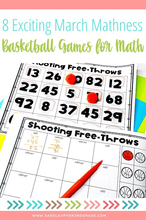 March is here, which means it’s time to make learning extra exciting with March Mathness! Check out these 8 basketball games for math your students will love! #marchmathness #marchmathcenters #basketballmathgames March Madness Activities For Kids, March Madness Math Activities, March Mathness, March Madness Activities, March Madness Math, Basketball Math, March Math Centers, Math Fact Games, March Math