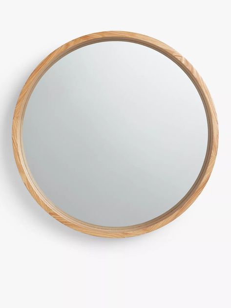 Oak Mirror, Mirrors Uk, Circle Mirror, Circular Mirror, Mirror Shapes, Wood Wall Mirror, Wood Circles, Wooden Mirror, Living Room Mirrors