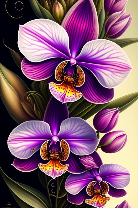 orchids Orchid Painting Easy, Orchid Flower Painting, Orchid Art, Orchid Painting, Orchid Illustration, Orchid Drawing, Orchids Painting, Nose Drawing, Pokemon Coloring Pages