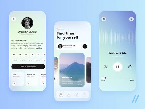 Apps For Couples, Creative App Design, Personal Project Ideas, Health App Design, Ui Design Trends, Mobile App Design Inspiration, App Interface Design, Meditation Apps, Branding Mood Board