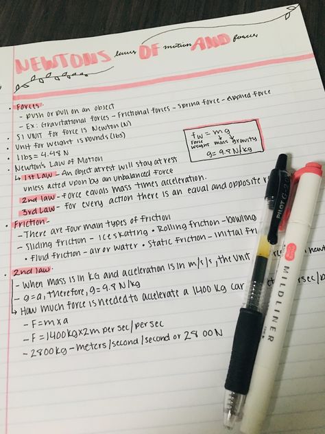 Newtons Law Of Motion Notes, Motion Notes Physics Class 9 Aesthetic, Newtons Laws Of Motion Notes, 8th Grade Science Notes, Study Notes Ideas Layout, Uni Organisation, Zoology Notes, Neat Notes, Gcse Science Revision