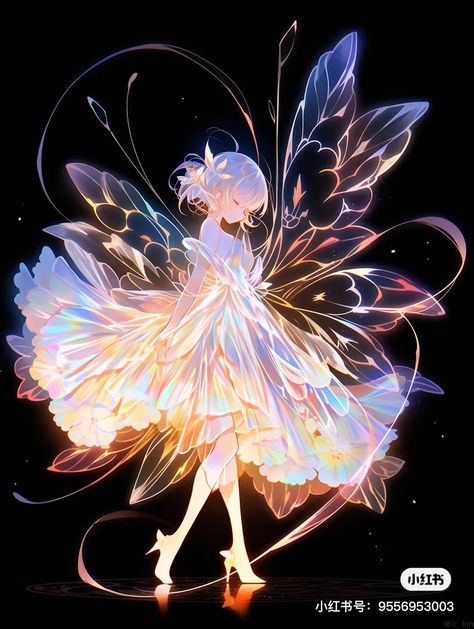 Fairy Wings Aesthetic, Fairy Anime, Tire Art, Dreamy Artwork, Fantasy Props, Love Animation Wallpaper, Animation Artwork, Anime Fairy, Cute Cartoon Drawings