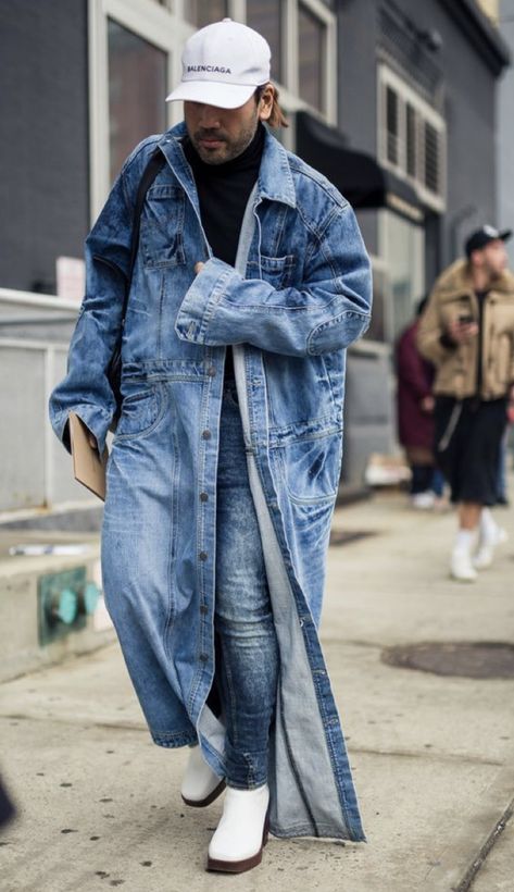 Denim coat outfit