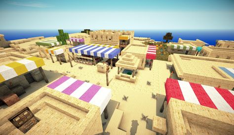 Minecraft Desert Marketplace, Minecraft Desert Market Stall, Minecraft Desert Market, Minecraft Bazaar, Desert Bazaar, Minecraft Desert Builds, Minecraft Workshop, Minecraft Desert, Aztec City