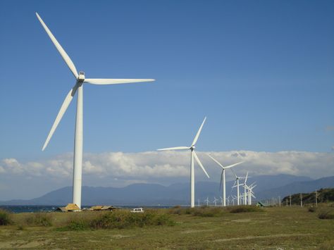 HUGE WIND MILL in Bangui, Ilocos Norte, Philippines Ilocos Norte Philippines, Blue Economy, Ilocos Norte, Wind Mills, Wind Mill, Wind Turbines, Model House, Flower Painting Canvas, Model House Plan