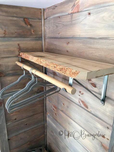 Diy Clothes Hanging, Home Bar Shelving Ideas, Diy Shelving Ideas, Creative Shelving Ideas, Gardening Tattoo, Diy Closet Shelves, Diy Clothes Hangers, Diy Shelving, Tattoo Garden