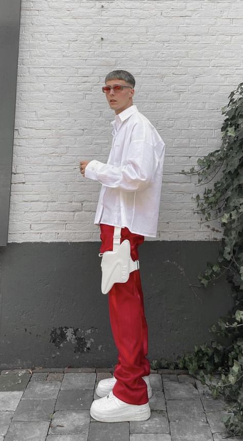 Red Festival Outfit, Valentine Shoot, Valentines Day For Men, Festival Outfits Men, Inspo Fits, Holiday Outfits Christmas, Red Green Christmas, Street Style Outfits Men, Aesthetic Boys