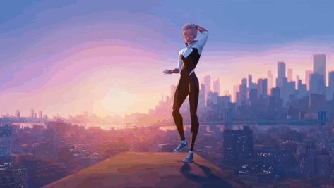 Gwen Stacy Banner, Spiderman Banner Gif, Gwen Stacy Laptop Wallpaper, Spider Gwen Pc Wallpaper, Spider Gwen Banner Gif, Spiderverse Gif, Gwen Stacy Banner Gif, Spiderman Across The Spider Verse Gif Banner, Spider Gwen Gif Pfp