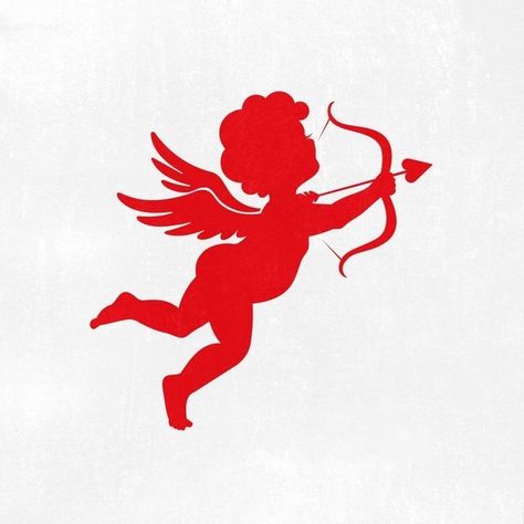 Cupid Silhouette, Cupid Drawing, Valentine Craft Decorations, Valentines Toppers, Cupid Svg, Flower Dress Art, Cupid Tattoo, Angel Vector, Valentine Poster