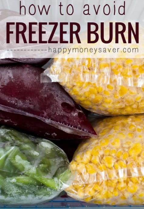 I love freezer meal cooking! Here are the best ways to avoid freezer burn - great ideas! Freezing Food Guide, Freezing Vegetables, Freezing Fruit, Deep Freezer, Make Ahead Freezer Meals, Freezer Meal Prep, Freezer Burn, Freezer Bags, Frozen Veggies