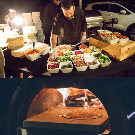 Top 10 Food Stations You Will Crave At Your Wedding Pizza Station Wedding, Pizza Station, Beer Cheese Fondue, Spicy Queso, Buffet Stations, Kaiser Rolls, Brick Oven Pizza, Wedding Food Stations, Brick Oven