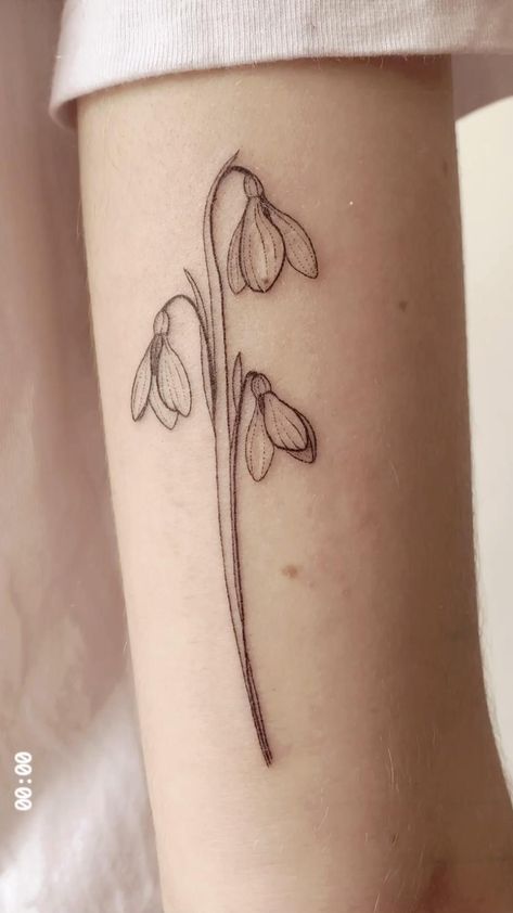 Snowdrop Flower, Finger Tattoo For Women, Back Of Shoulder Tattoo, Shoulder Tattoos, Unique Tattoo Designs, 1 Tattoo, Friend Tattoos, Simplistic Tattoos, Dog Tattoos