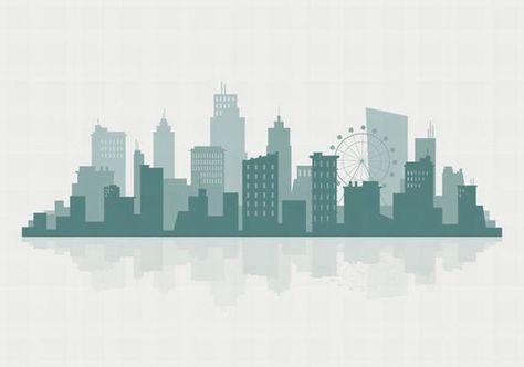 City Silhouette Illustration, Buildings Illustration, Google Backgrounds, Skyline Illustration, City Images, New York Landmarks, City Postcard, Building Images, Video Nature