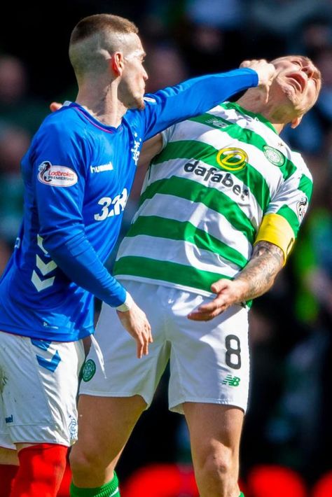 Kent shoved Brown to the ground after Forrest’s goal as the Celtic midfielder prevented him from retrieving the ball Ibrox Stadium, Fc St Pauli, Glasgow Rangers Football, Old Firm, Sporting Legends, Glasgow Rangers Fc, Rangers Football, Rangers Fc, Premier League Football