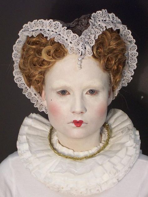 Elizabethan Make Up 1800s Makeup, 1900's Makeup, Elizabethan Hair, 18th Century Makeup, Rococo Makeup, 2023 Makeup Looks, Borg Queen, Era Makeup, Victorian Makeup