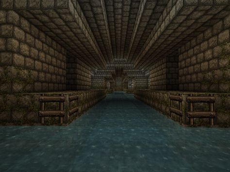 Sewer Dungeon for Anyone Minecraft Project Minecraft Sewer Tunnel, Sewer Rat Aesthetic, Sewer Minecraft, Minecraft Sewers, Minecraft Sewer System, Minecraft Dungeon Build, Minecraft Sewer, Minecraft Dungeon Ideas, Minecraft Dungeon