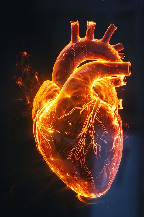 Radiant Glowing Perfect Heart Glowing Heart Art, Glowing Heart, Heart Garden, Inspirational Digital Art, Perfect Heart, Heart Anatomy, Photography Movies, Heart Function, Mr. Love