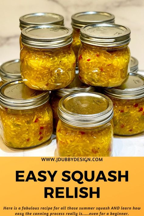 Sweet Squash Relish Canning Recipe, Zucchini Chow Chow Recipe, Canned Summer Squash Recipes, Squash Relish Recipe Yellow, Canning Squash For Beginners, Canned Yellow Squash Recipes, Squash Chow Chow Recipe, Pickled Squash Canning, Canning Squash Recipes