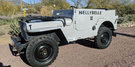 Roy Rogers' classic Jeep CJ, Nellybelle II, for sale on eBay | Fox News Jeep Names, The Rifleman, Classic Jeeps, Tonka Truck, Roy Rogers, Overland Vehicles, College Friends, Jeep Cj, Fancy Cars