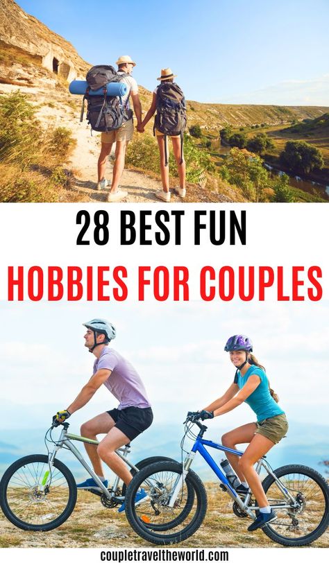 28 Best Fun Hobbies For Couples. Marriage Activities Couples, Couple Hobbies Ideas, Couple Hobby Ideas, Diy Couples Retreat, Couples Hobbies Ideas, Hobbies For Married Couples, Couples Hobbies, Free Hobbies, Couples At Home